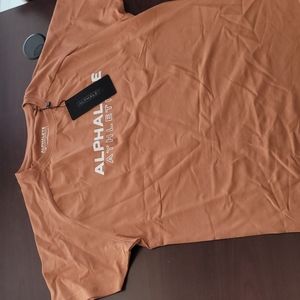 Mens Orange Alphalete Shirt S Brand New